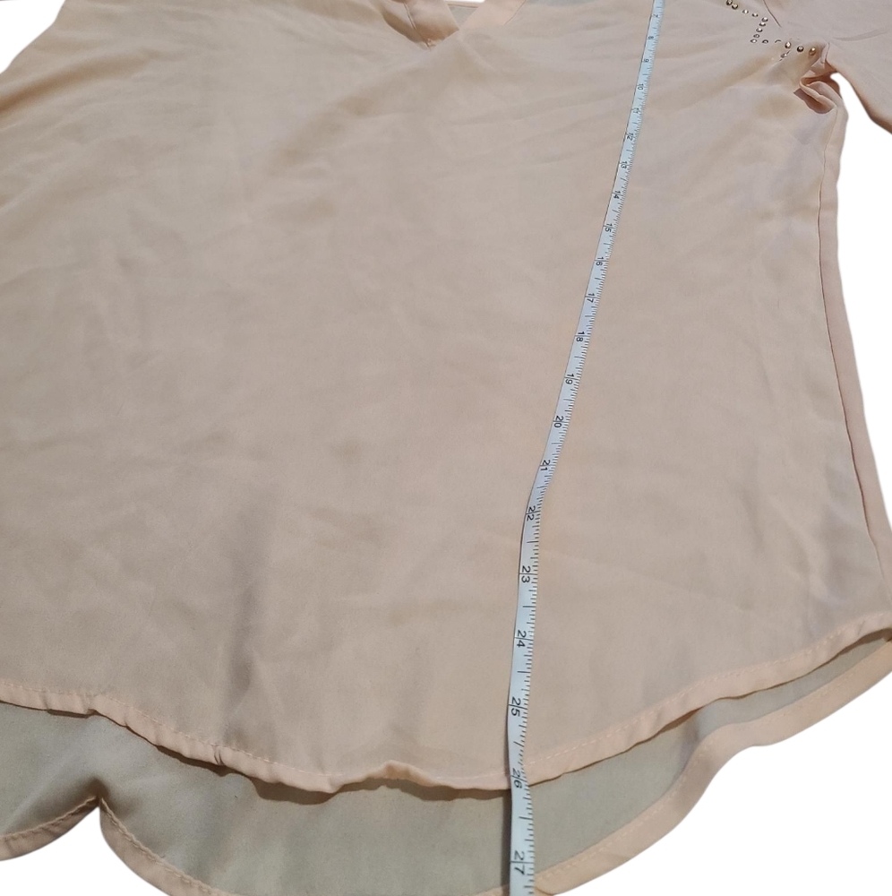 CARRIE ALLEN Light Pink Blouse M - Picture 8 of 8